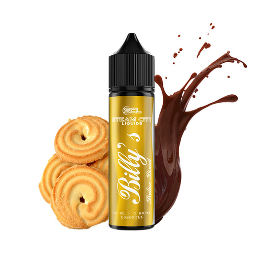 Steam City Billy’s Praline Biscuit Flavor Shot 60ml - Let's Vape 