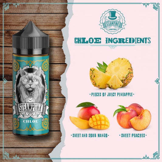 Steampunk Chloe 120ml Flavorshot | Ανανάς Μάνγκο & γλυκά Ροδάκινα