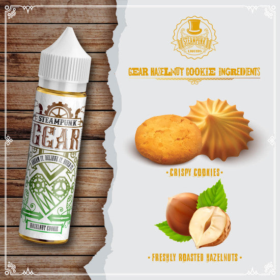 Steampunk Gear Hazelnut Cookie 20/60ml | Μπισκότο Βουτύρου & Φουντούκι