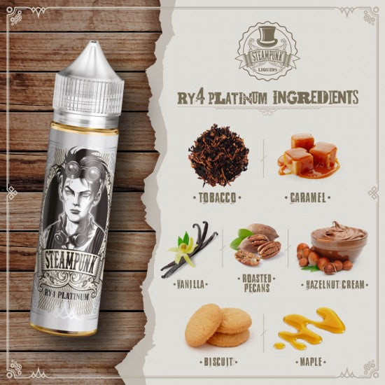 Steampunk RY4 Platinum 20ml/60ml | Πεκάν, Κρέμα Φουντουκιού & Μπισκότο