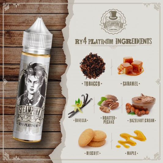 Steampunk RY4 Platinum 20ml/60ml | Πεκάν, Κρέμα Φουντουκιού & Μπισκότο