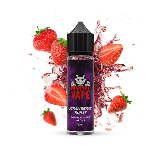 Vampire Vape Strawberry Burst 20ml/60ml Flavour Shot – Τσιχλόφουσκα Φράουλα & Ζάχαρη