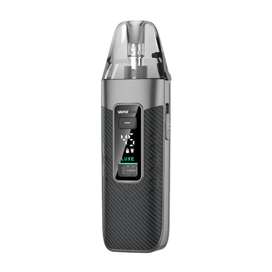 Vaporesso Luxe X3 Carbon Black pod kit 2600mAh 5ml σε λευκό φόντο
