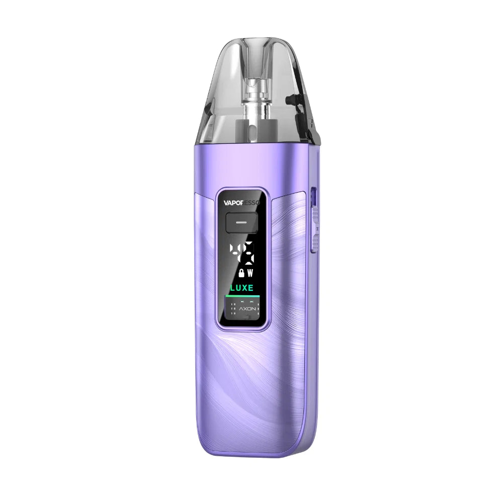 Vaporesso Luxe X3 Fluid Purple pod kit 2600mAh 5ml σε λευκό φόντο