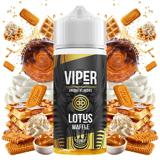 Viper Lotus Waffle Flavorshot 30/120ml – Βάφλα με Μπισκότο Lotus, Κρέμα & Καραμέλα