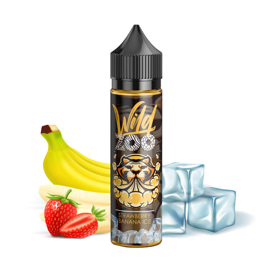 Wild Zoo Strawberry Banana Ice Flavor Shot 20/60ml με φράουλα, μπανάνα και πάγο