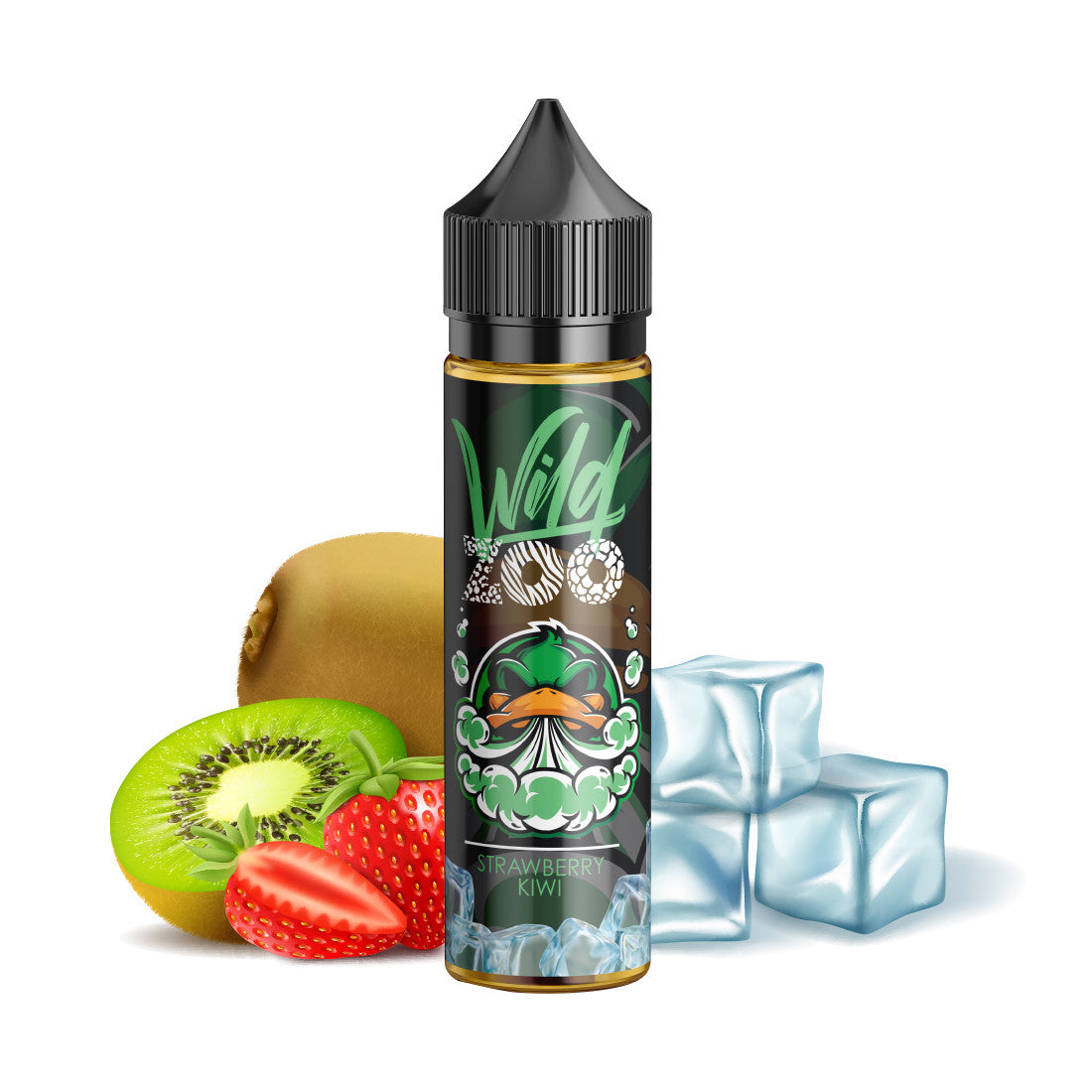 Wild Zoo Strawberry Kiwi Flavor Shot 20/60ml με φράουλα, ακτινίδιο και πάγο